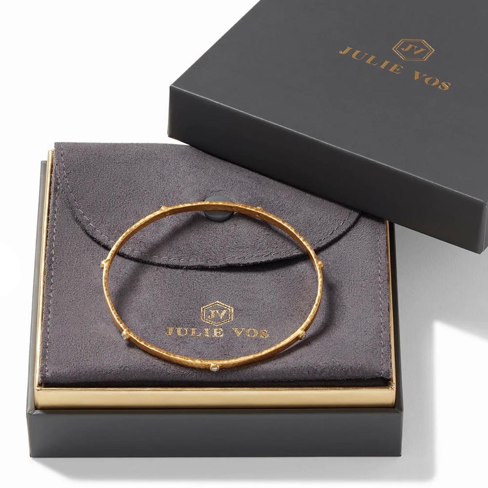 Julie Vos Crescent Stone Bangle - Picture 2 of 4